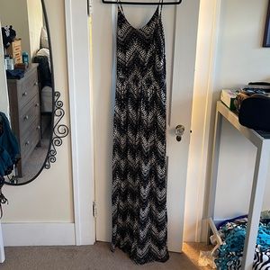 Black and white maxi dress